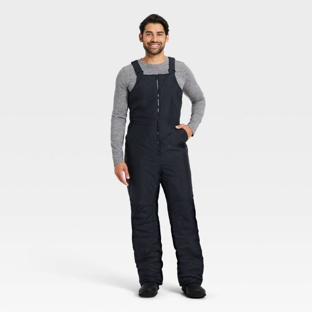 Men's Snow Bib Pants - All In Motion Black L